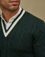 CAMISOLA TRICOT BICOLOR DECOTE EM V VERDE ZOLF - Image 2