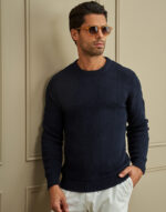 CAMISOLA TRICOT ESTRUTURA ENTRELACE AZUL ZOLF