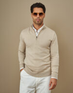 CAMISOLA TRICÔ COM FECHO AREIA ZOLF