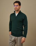 CAMISOLA TRICÔ COM FECHO VERDE ESCURO ZOLF