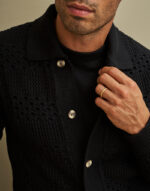 CASACO PONTO CROCHÉ PERFURADO PRETO ZOLF - Image 3