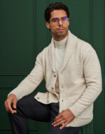 CASACO DE MALHA COM MESCLA DE LÃ BEGE ZOLF