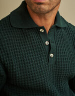 PÓLO DE TRICÔ ESTRUTURADO VERDE-ESCURO ZOLF - Image 2