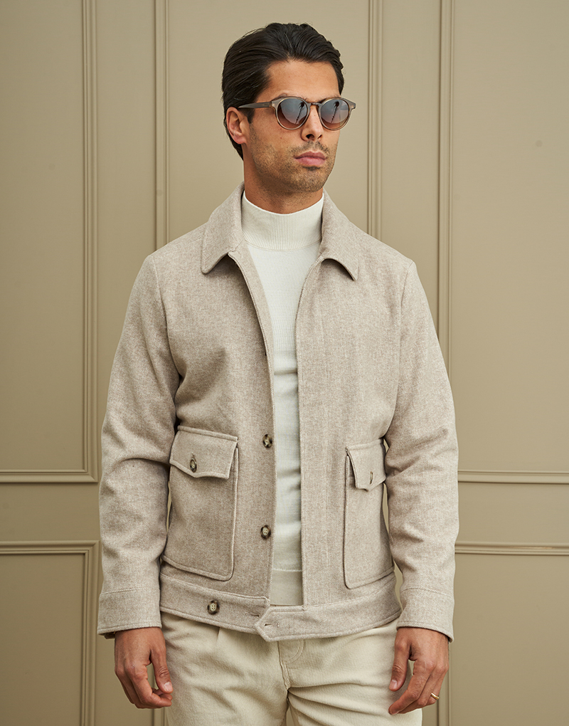 254509000_Bege_01 CASACO ESPINHA BEGE ZOLF - Image 1