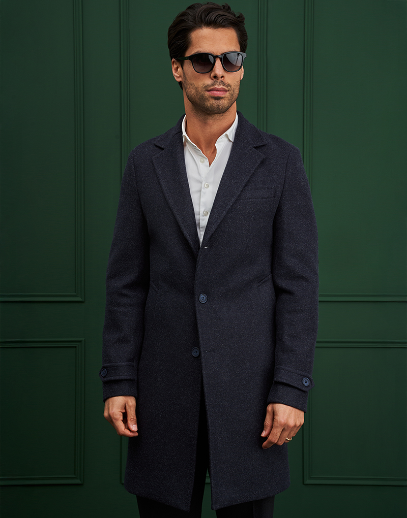 254509002_Azul_01 SOBRETUDO COMPRIDO PETRÓLEO ZOLF - Image 1