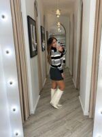 SAIA CINZA EM TECIDO TEXTURADO PONTO CHIC - Image 4