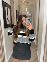 SAIA CINZA EM TECIDO TEXTURADO PONTO CHIC - Image 3