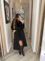 CASACO PRETO COM PELO PONTO CHIC - Image 3