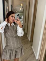 VESTIDO PRÍNCIPE DE GALES COM FOLHO RINASCIMENTO - Image 6