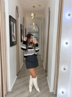 SAIA CINZA EM TECIDO TEXTURADO PONTO CHIC - Image 2