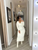 VESTIDO DE MALHA CRU PONTO CHIC