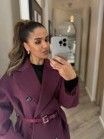 SOBRETUDO BORDÔ COM CINTO IMPERIAL - Image 2