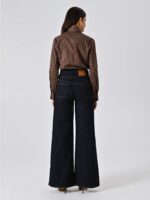 CALÇAS WIDE LEG JEANS ESCURO COM CINTO DE RINASCIMENTO - Image 5