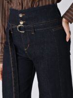 CALÇAS WIDE LEG JEANS ESCURO COM CINTO DE RINASCIMENTO - Image 3