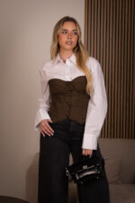 CORPETE CASTANHO COM PADRÃO PONTO CHIC - Image 5