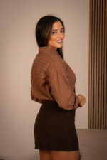 CAMISA CASTANHA AOS RISCOS PONTO CHIC - Image 3