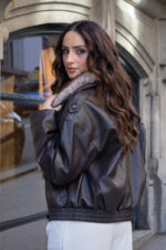 CASACO CASTANHO COM GOLA EM PELO PONTO CHIC - Image 6