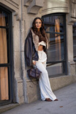 CASACO CASTANHO COM GOLA EM PELO PONTO CHIC - Image 10