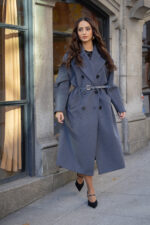 SOBRETUDO CINZA ANTRACITE COM CINTO IMPERIAL