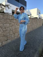 CALÇAS AZUL BEBÉ BRILHANTES RINASCIMENTO