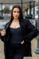 BLAZER PRETO COM BRILHO PONTO CHIC - Image 2