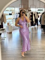 VESTIDO LANTEJOULAS LILÁS RINASCIMENTO