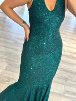 VESTIDO VERDE ESCURO DE LANTEJOULAS RINASCIMENTO - Image 4