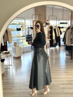 VESTIDO ECOPELE E MALHA PRETO IMPERIAL - Image 3