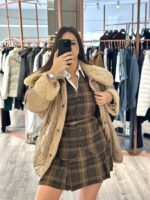 SAIA CURTA XADREZ CASTANHA IMPERIAL - Image 3