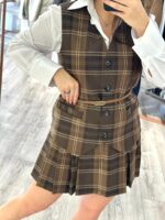 COLETE XADREZ CASTANHO COM CINTO IMPERIAL - Image 4