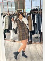 SAIA CURTA XADREZ CASTANHA IMPERIAL - Image 4