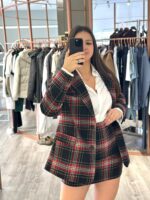 BLAZER XADREZ VERMELHO E PRETO DIXIE