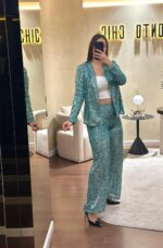 BLAZER VERDE ÁGUA DE LANTEJOULAS RINASCIMENTO - Image 2