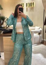 BLAZER VERDE ÁGUA DE LANTEJOULAS RINASCIMENTO - Image 4