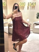 VESTIDO BORDEAUX DE LANTEJOULAS IMPERIAL