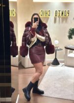 SAIA EM ECOPELE BORDEAUX PONTO CHIC - Image 2