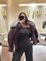 CAMISOLA CASTANHA COM PADRÃO XADREZ PONTO CHIC - Image 3