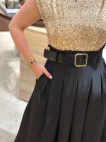 VESTIDO DE LANTEJOULAS DOURADO PONTO CHIC - Image 5