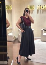 VESTIDO DE LANTEJOULAS BORDEAUX PONTO CHIC - Image 2