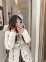 CASACO ACOLCHOADO BEGE COM PELO PONTO CHIC - Image 3