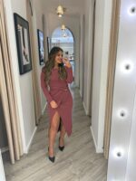 VESTIDO MALHA FRAMBOESA PONTO CHIC - Image 3