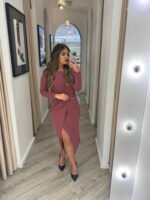 VESTIDO MALHA FRAMBOESA PONTO CHIC