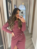 VESTIDO MALHA FRAMBOESA PONTO CHIC - Image 5