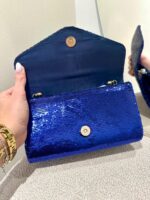 CLUTCH ENVELOPE DE LANTEJOULAS AZUL-MARINHO PONTO CHIC - Image 2