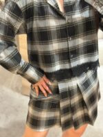 CAMISA XADREZ CINZA COM RENDA PRETA IMPERIAL - Image 2