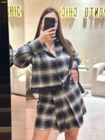 SAIA XADREZ CINZA COM PREGAS IMPERIAL - Image 2