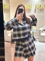 SAIA XADREZ CINZA COM PREGAS IMPERIAL - Image 3