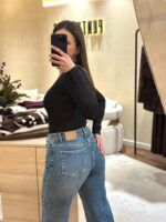 CALÇA DE GANGA WIDE LEG TALL COM BAINHA DESFIADA PONTO CHIC - Image 4