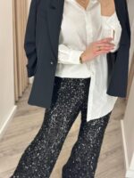 CALÇA DE LANTEJOULAS PRETA IMPERIAL - Image 4