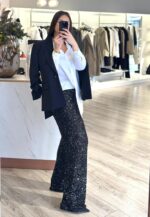 CALÇA DE LANTEJOULAS PRETA IMPERIAL - Image 3